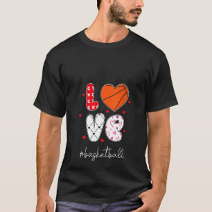 Liebe Basketball Xoxo Doodle Heart Ball G T-Shirt