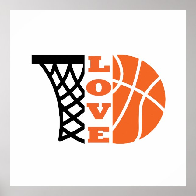 Liebe Basketballkorb Poster (Vorne)