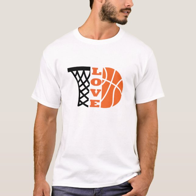 Liebe Basketballkorb T-Shirt (Vorderseite)
