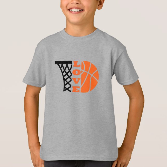 Liebe Basketballkorb T-Shirt (Vorderseite)