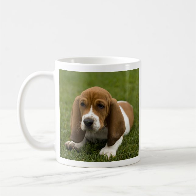 Liebe Basset Hoppy-Kaffee-Tasse Kaffeetasse (Links)