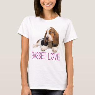 Liebe Basset Hound Welpe Dog Tee Shirt