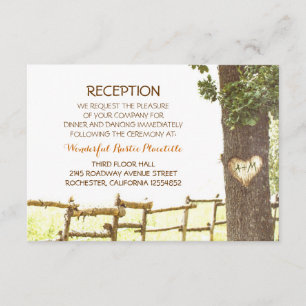 Liebe Baum Landschaft Hochzeit Rezeptionskarten Begleitkarte
