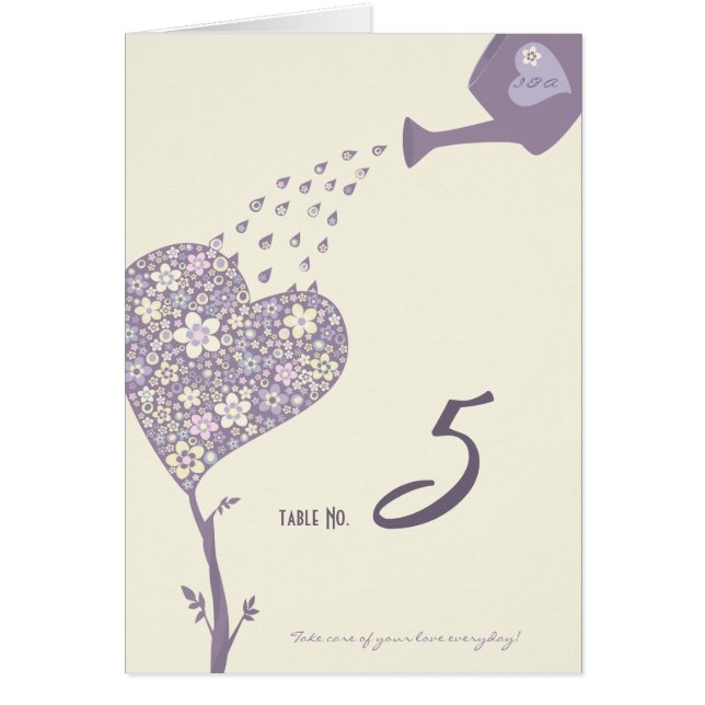 LIEBE-BAUM Wedding Tischnummer-Karte (Vorne)