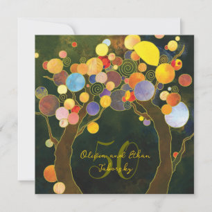 Liebe Bäume 50. Hochzeitstag Einladung
