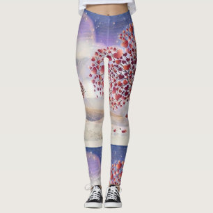 Liebe Baumzweige mit Leggings des Roten Herzens