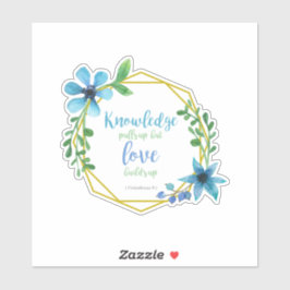 Liebe baut Blume für Bibelverse-Zitate auf Aufkleber