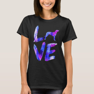 Liebe Bayerischer Berggipfel Wasserfarbe Blau T-Shirt