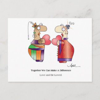 Liebe & BE LOVED Postcard bis April McCallum Postkarte