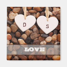 Liebe. Beach Theme Custom Monogrammgeschenk Magnet