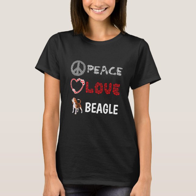 Liebe Beagle Beagle T-Shirt (Vorderseite)