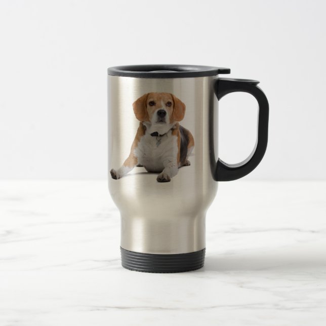Liebe Beagle Stainless Steel Travel Mug Reisebecher (Rechts)