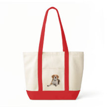 Liebe Beagle Welpen Hund Leinwand Tasche