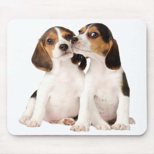 Liebe Beagle Welpen-Hund-Maus-Pad Mousepad (Vorne)