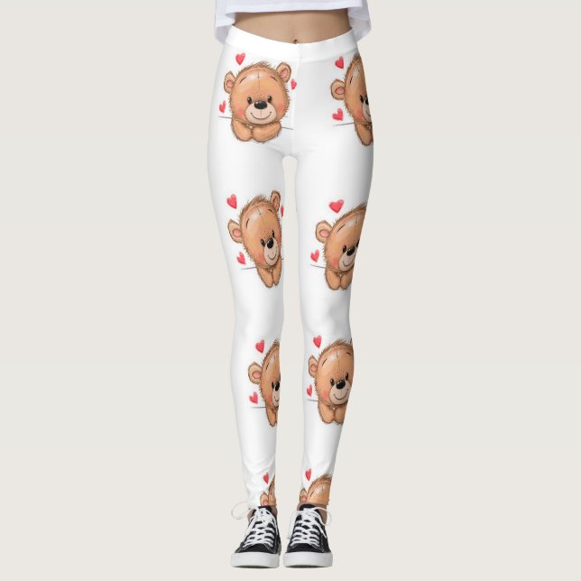 Liebe Bear Leggings (Vorderseite)