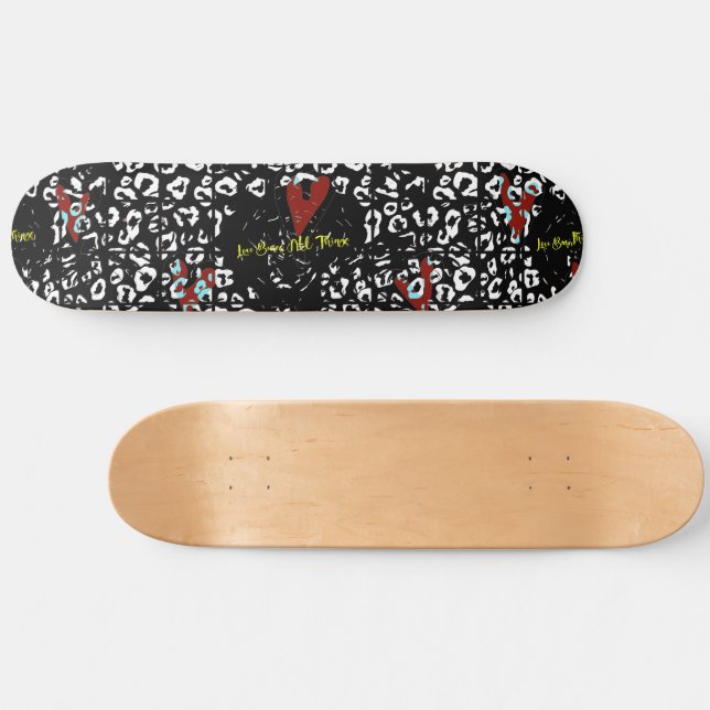 Liebe Bears All Dinge Geparden Christliche Schrift Skateboard (Horizontal)