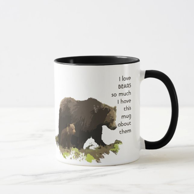 Liebe BEARS TIERE so viel Spaß Zitat Tasse (Rechts)
