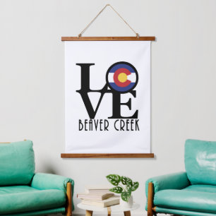 LIEBE Beaver Creek Colorado Wandteppich Mit Holzrahmen