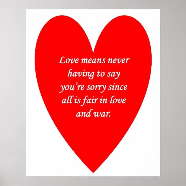 Liebe-bedeutet-nie-sagen-youre-sorry-seither Poster (Vorne)