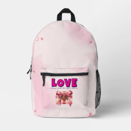 LIEBE BEDRUCKTER RUCKSACK