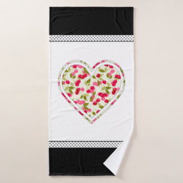 Liebe, Beeren, Kirsche Badehandtuch
