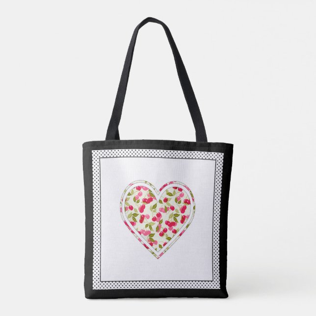Liebe, Beeren, Kirsche Tasche (Rückseite)