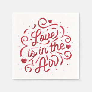 Liebe befindet sich im Air Heart Party Paper Napki Serviette