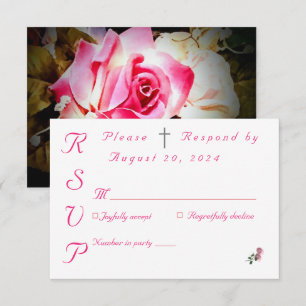 Liebe befindet sich im Bloom Foto/Rose Wedding RSV RSVP Karte