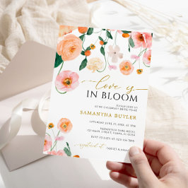Liebe befindet sich im Brautparty Bloom Poppies Bl Einladung