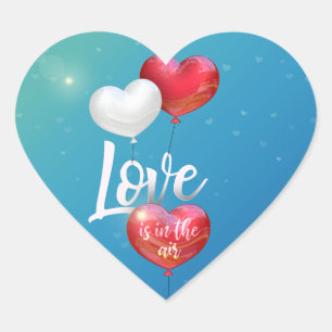 Liebe befindet sich im Luftballoon - Aufkleber