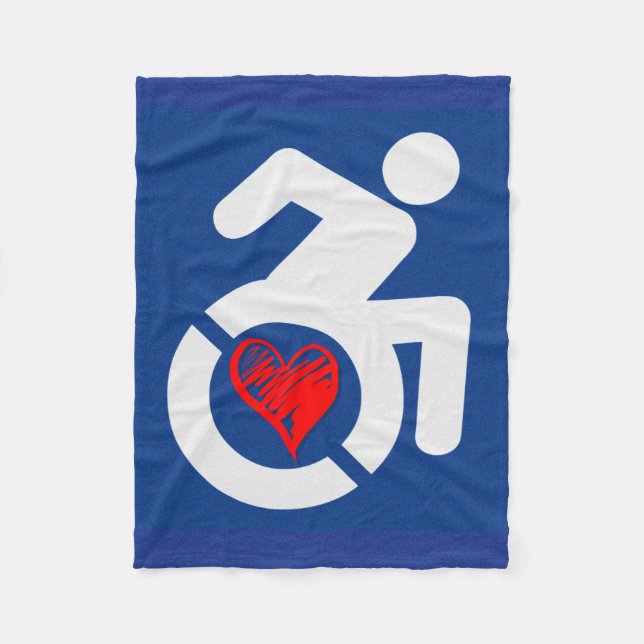 Liebe behindert fleecedecke (Vorderseite)