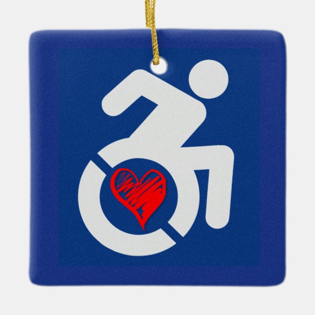 Liebe behindert keramikornament (Vorderseite)