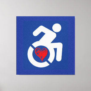 Liebe behindert leinwanddruck