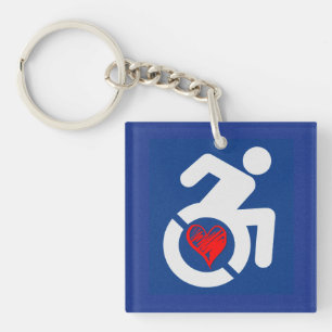 Liebe behindert schlüsselanhänger