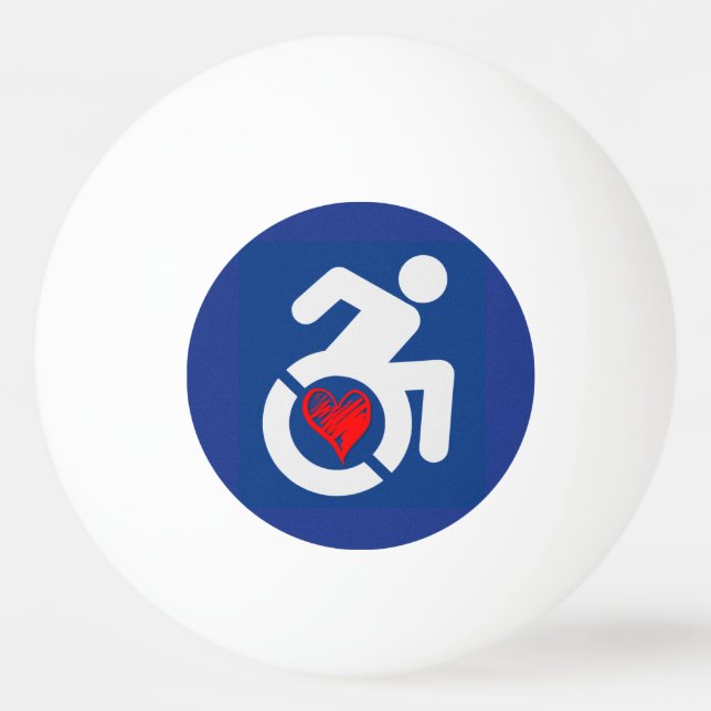 Liebe behindert tischtennisball (Vorderseite)