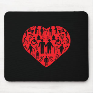 Liebe Behinderte Rollstuhl Quadriplegiker Parapleg Mousepad