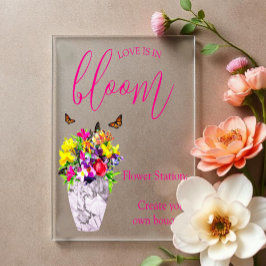 Liebe bei Blumenhochzeiten Acrylschild