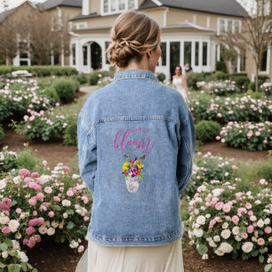 Liebe bei Blumenhochzeiten Jeansjacke