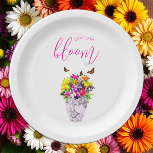 Liebe bei Blumenhochzeiten Pappteller (Von Creator hochgeladen)