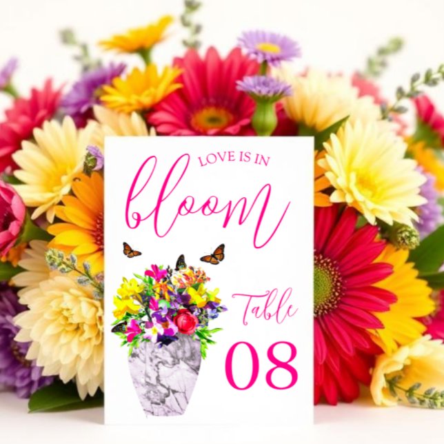 Liebe bei Blumenhochzeiten Tischnummer (Von Creator hochgeladen)