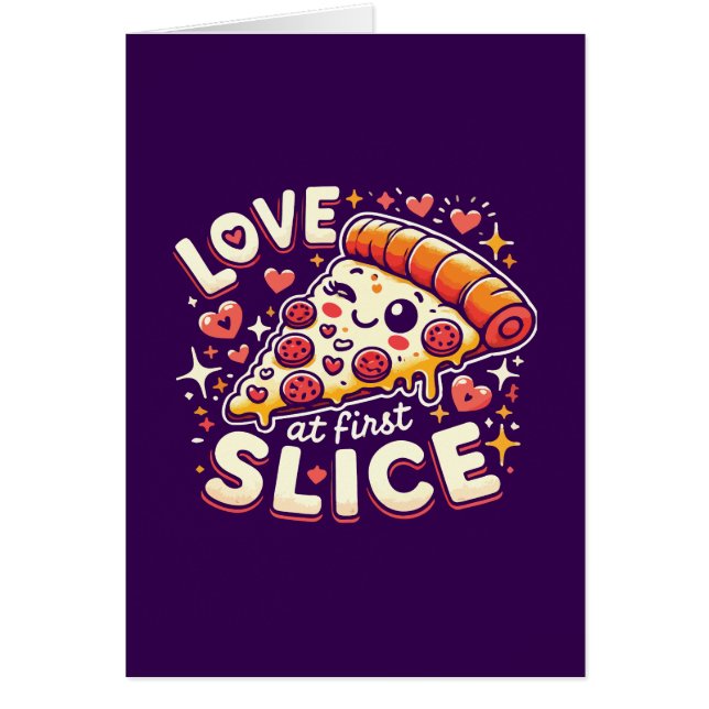 Liebe bei First Slice, Niedliche Pizza Lover Spaß (Vorne)