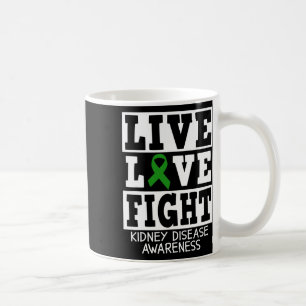 Liebe bekämpfen Grüne Schleimhaut Nierenerkrankung Kaffeetasse