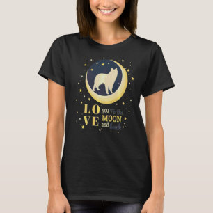 Liebe belgischer Schäferhund zum Mond T-Shirt