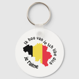 Liebe belgium schlüsselanhänger
