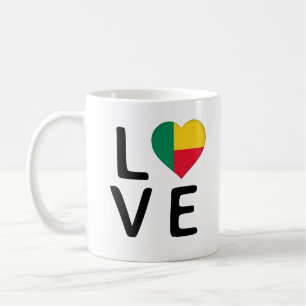 Liebe - Benin-Flagge Kaffeetasse
