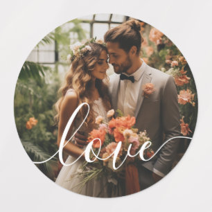 "Liebe" Benutzerdefiniertes Foto Etiketten