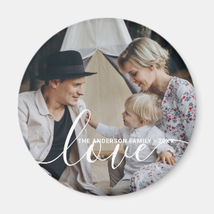 'Liebe' Benutzerdefiniertes Foto für die Familie m Magnet