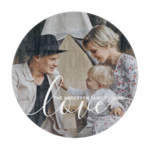 'Liebe' Benutzerdefiniertes Foto für die Familie m Schneidebrett