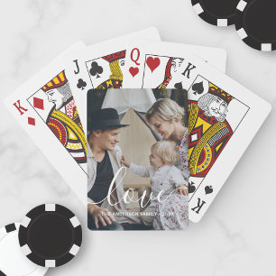 'Liebe' Benutzerdefiniertes Foto für die Familie m Spielkarten