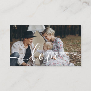 'Liebe' Benutzerdefiniertes Foto für die Familie m Visitenkarte